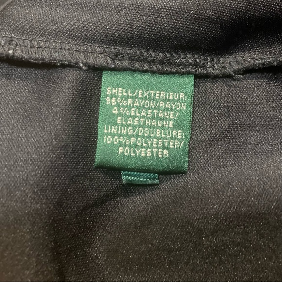 Ralph Lauren Stretch Black Cowl Neck Long Sleeve Bodycon Dress Size 12 - Picture 7 of 10